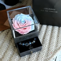 Mom pokloni za majčin dan sačuvane ogrlice ruže -eternalno cvijeće ruže poklone za mamu od kćeri ili