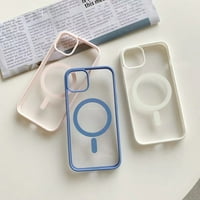 Magnetska futrola za modrenu kaut za iPhone Pro kompatibilna sa magsafe bežičnom punjenjem ne žuti prozirnim