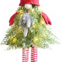 Božićni gnomi svijetli, velike plišane duge noge sa LED svjetlima Santa božićni ukrasi Zimska kuća za