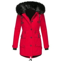 Tking modni ženski ženski kaput jaknu od kaputa 'obložen rovov zimski kaputinski kaput - XXL