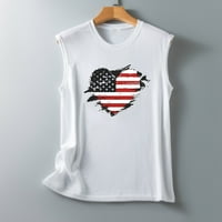 USMISI 4. jula vrhovi tenka Comfy Lase Neovisnosti PATRIOTS prsluk ženska modna američka zastava SRCE