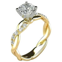Cotonie Silver Ring Bridal cirkon dijamant Elegantni angažman vjenčani prsten