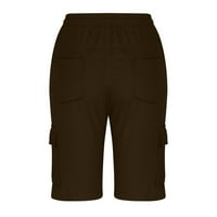Kratke hlače za velike i visoke muške sportove čiste boje zavoj casual labav duksevi kratke hlače