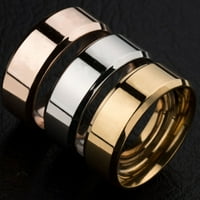 LOMUBUE Prsten unise nehrđajućeg čelika Ogledalo lagani prsten za prste za vjenčanje