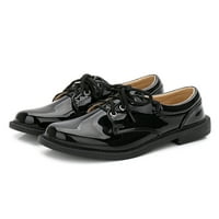 Gomelly Dection Dirontion Flats niska gornja haljina čista boja školske cipele bez klizanja Ležerne prilike crne 11.5c
