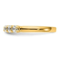 Čvrsti 14K žuto zlatni laboratorij uzgojen dijamant pet kamenih vjenčanih prstena veličine 5