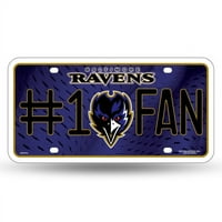 Ravens Fan Metal Licency Plate, licenciran od Rico-a