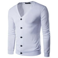 Advoicd Fit Solid Modni rukav rukav Slim Duga mlađi muški džemper za muškarce Muška britanska jakna