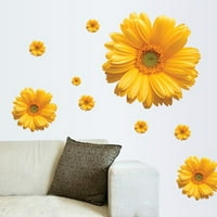 ChrysantheMums Daisy Cvijeće Zidne naljepnice Odvojive umjetničke parlate Zidne naljepnice za spavaću