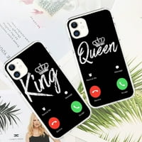 Slatki smiješni pokloni za parove KING i QUEEN Estetske mobilne telefone za iPhone Pro Max iPhone 13