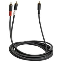 Muški do 2rca Muški audio kabel Y adapter Splitter Stereo kabel za kućni audio prijenosnog prenosnog