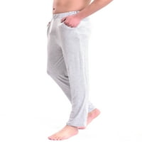 Beiwei muškarci Čvrsta boja Pajama Lounge Sleep Hlače PJ Dno vježbajte Tjelcina sa džepovima