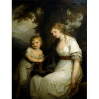 Posterazzi Sal Portret barunesa Krudner i kćer Angelica Kauffmann 1741- Švicarski Musee du Louvre Paris