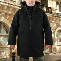 Muški kaput vunena jakna za zimsku jaknu za slobodno vrijeme čista boja plus rusni džemper