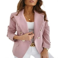Ženski gumb Blazer odijelo na vrhu jakna casual dame uredske večernje kaput od kaputa plus veličina