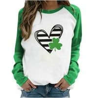 Dnevna majica St Patrick, ženske slatke ljubavi od tiskanih majica Shamrock Irska majica modni casual