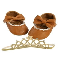 Cipele Michellecmm Baby Girl, Bowknot PU kožne meke jedine novorođenčad