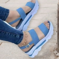 Lizyue Par ženske sandale visoke pete Fau kožna platforma Peep toe klinovi cipele obuća