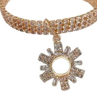 Meidiya kućna ovratnica s dijamantima, podesivi 3-red dijamantski privjesak ogrlica za vjenčanje mačka