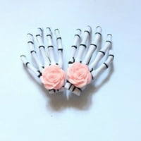 Par ružičastih ženskih kostura kostur ručne kostiju kandže panker za kosu za kosu
