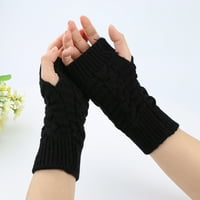Štetno ženske modne zimske ruke toplije duge rukavice bez rukava pletene meke rukavice