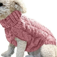Odjeća za pse Ispiši topli modni kućni ljubimci Čvrsti zimski džemper pletene topline odjeću za kućne