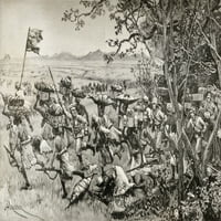 Sir Henry Morton Stanley i njegovi muškarci konačno su izlazili iz šume na travnjaku tokom svoje ekspedicije