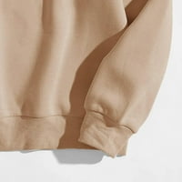 Duksevi za žensko modno slovo Ispis Crew vrat dugih rukava s kapuljačom vrhova pulover