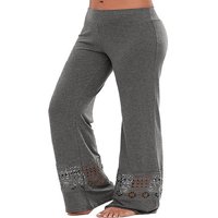 ZDCDCD ženski elastični struk jogger pantalone čipke šivanje pidžama dno salonske hlače