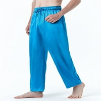 Luxplum muškarci za spavanje elastičnih struka Padžama hlače od pune boje dnevni boravak pantnica up