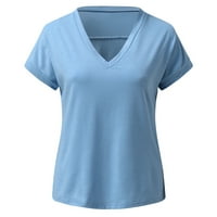 Ženske majice tunike Žene T majice V izrez Lopatni ugradnju ljetnih vrhova