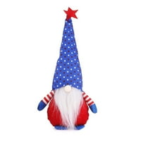 Dan prodaje Patriotski GNOME plišani pokloni ukrasi za domaće ukrase bez lifne lutke gnome