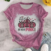 Na prodaju ružičasti rak dojke na vrhu ženskih svjesnost karcinoma dojke u listopadu nosimo ružičasti tisak kratkih rukava majica, ružičasti