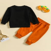 Mubineo Toddler Boys Fall Outfits dugi rukav posadni vrat Ispiši duksere + duge hlače Halloween Set