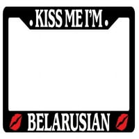 Poljubi me ja sam bjeloruski crni plastični registarska ploča