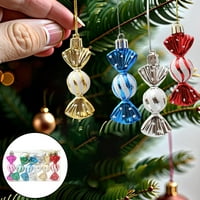 Holleauty Božić viseći bombonski ukras sa pansionima ShatterO otporno na božićne bombone bombonske ukrase