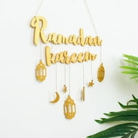 Ramadan kareem slova viseći baneri EID festivalske zabave ukras za ukrašavanje viseći zidni dekor zvezde