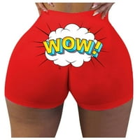 Kratke hlače Aaiaymet Plus za žene Ženske modne vitke smiješne riječi Print Hotcks Lift Hotsa Gaćice,