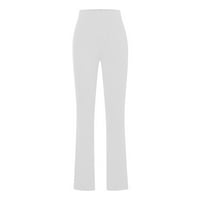 WHLBF hlače za klirens žene ženske joge bljeskalice na ležernim tankim visokim elastičnim strukom čvrstim