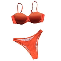 Ociviesr rep bh Up odijeva dva kupaća kostim push set ženske visoko narančaste kupanje bikinis ljetne ženske kupaće kostimi