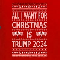 Divlji Bobby, sve što želim za Božić su Trumpovi izbori ružni božićni džemper žene grafički dugi rukav,