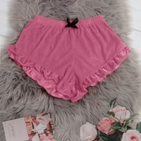 TAWOP PINK PAJAMAS ženske baršunasto seksi mrlje pidžama maharkknot kratke hlače ružičasta m