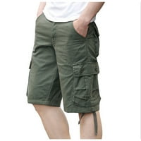 Safuny muške obrezirane kratke hlače Ljetna prodaja Fit Clearence Solid Dugme Trendi pantalone Modna