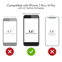 CASICTINKINK Torbica za iPhone plus plus - Custom Ultra tanka tanka tvrda crna plastična plastična pokrov