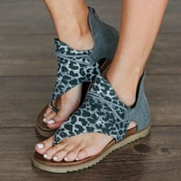 Asdoklhq sandale za zazor žena ispod 10 dolara, ženske casual plus tiskane cipele ravne flip flops nazad