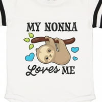 Inktastic My Nonna voli me sa Sloth and Hearts Poklon Baby Boy ili Baby Girl Bodysuit