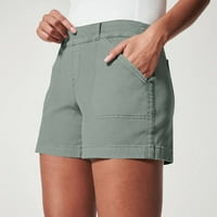 Ženske ljetne casual traper kratke hlače sa slobodnim strukima džepove visokih struka Grey 3xl