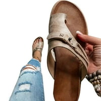 Flops ravne potpetice Premium dizajn vanjske ljetne esencijalne papuče smeđe