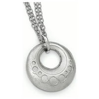 Leslies Sterling Silver Scratch-Finish W 1in Ext. Ogrlica