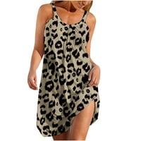 Ljetne haljine za žene odmora na plaži Seksi Leopard visoki struk rezervoar Short Sunderss Ladies bez